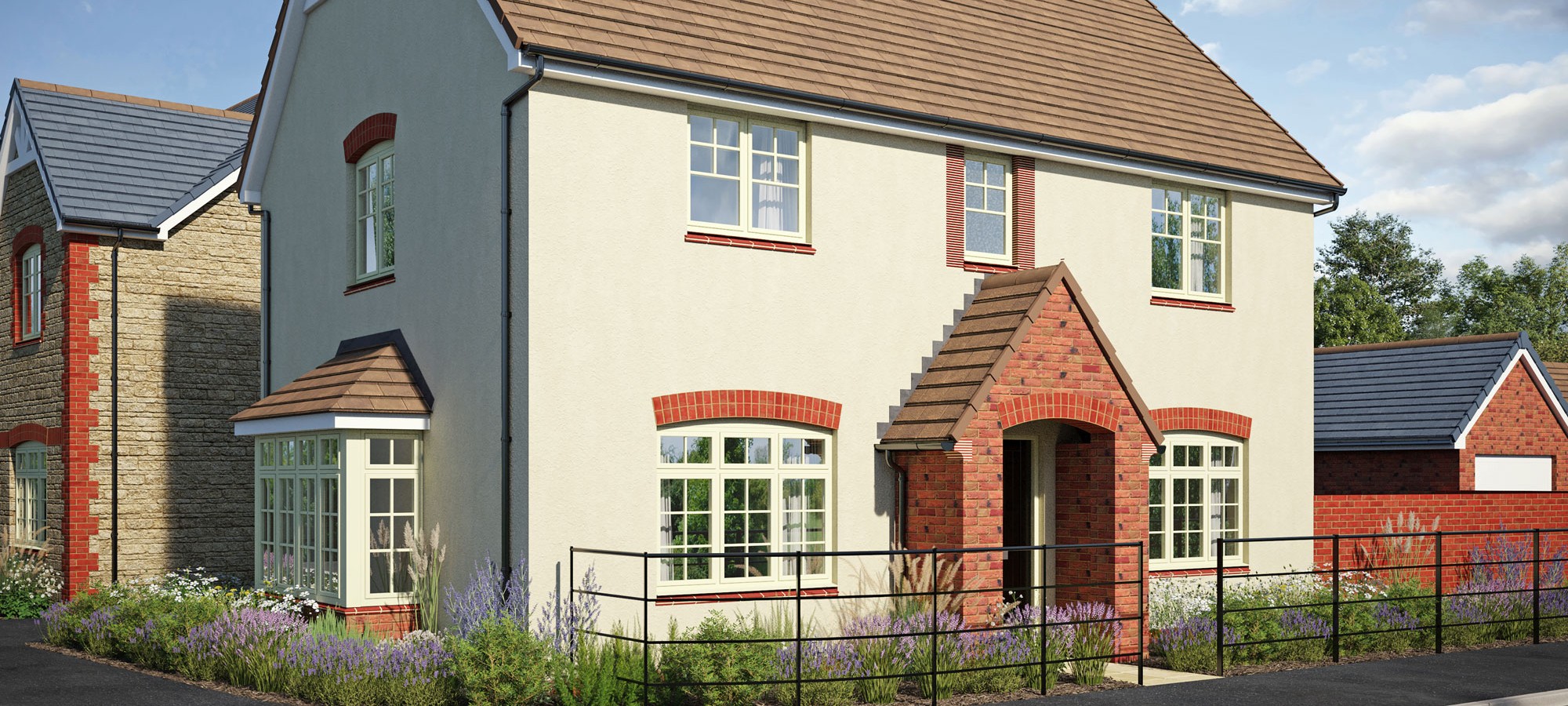 <h1>A stunning new <br>development in <br>beautiful Somerset </h1>