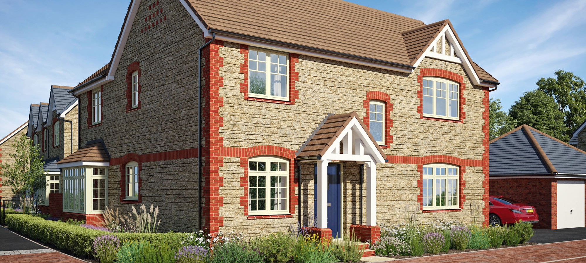 <h1>A stunning new <br>development in <br>beautiful Somerset </h1>